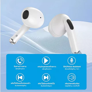 BEGD (รับประกัน 1 ปี+ของแถม) A6 PRO หูฟังไร้สาย Bluetooth 5.3 ลดเสียงรบกวน IPX5 กันน้ำ ไมค์ HD เสียงชัด แบตอึด