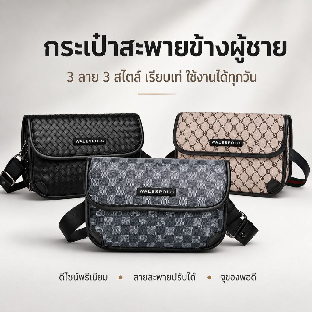 กระเป๋าคาดอก กระเป๋าสะพายไหล่ ขนาดเล็ก อินเทรนด์ลําลอง แฟชั่นสําหรับผู้ชาย ของขวัญวันเกิดผู้ชาย วันวาเลนไทน์ วันพ่อ