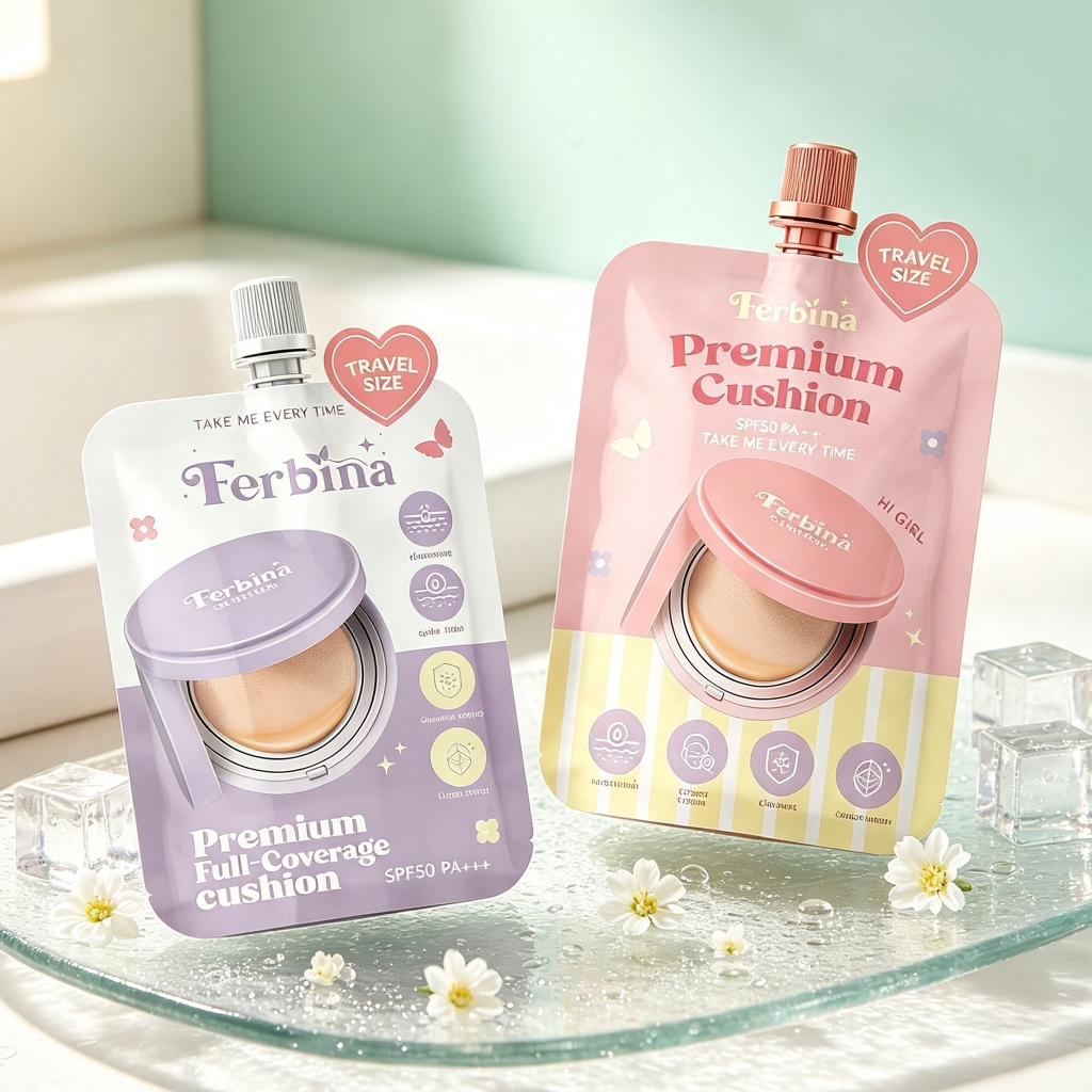 🔥[โปรแรง]🔥{ ได้ 1 ซอง } Ferbina cushion คุชชั่นเฟอบีน่า แบบซอง 5 กรัม ( มี 2 สูตร ) เลือกสีได้