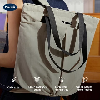 Tawii. กระเป๋าเป้ ไนลอน Unisex Backpack เป้เดินทาง กระเป๋าคอม 18L กระเป๋า สามารถถือด้วยมือได้