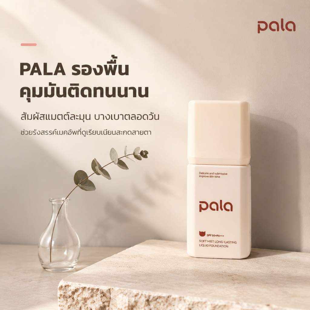 PALA Soft Mist Long-Lasting Liquid Foundation พาลา รองพื้น 30g