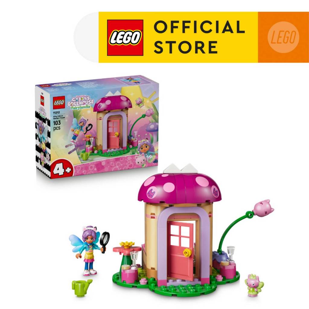 LEGO Gabby's Dollhouse 11212 Kitty Fairy's Garden House (103 Pieces), Building Blocks, Kids Toy
