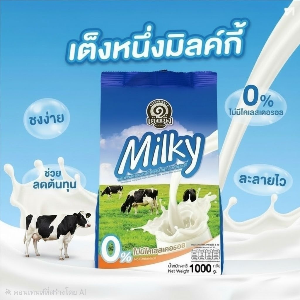 นมผงเต็งหนึ่ง มิลกี้ค์ 1 kg (Tengnueng Milky)