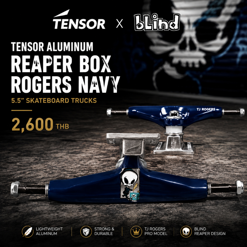 Tensor 5.5 Aluminum Navy/Silver Blind TJ Rogers Pro Model Trucks Set | ทรัคสเก็ตบอร์ด ของแท้ 100% [พ