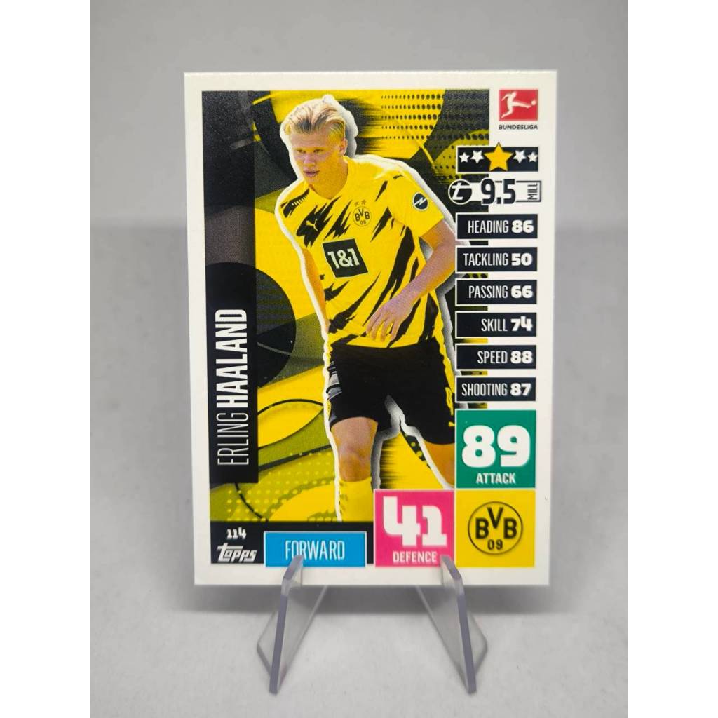 การ์ดบอล Topps Match Attax Bundesliga Erling Haaland Borussia Dortmund Base Card 2020/21