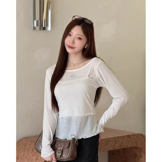 Carine Set : ชุดเซ็ท 2 ชิ้นผ้าบางซีทรู Longsaidoo_