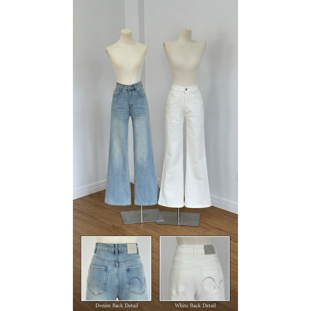 INFINITY : AURA JEANS (ออ-ร่า) ยีนส์ขาม้าเอวสูง ช่วยเก็บทรงพรางสัดส่วนได้ดีมาก ทรงสวย