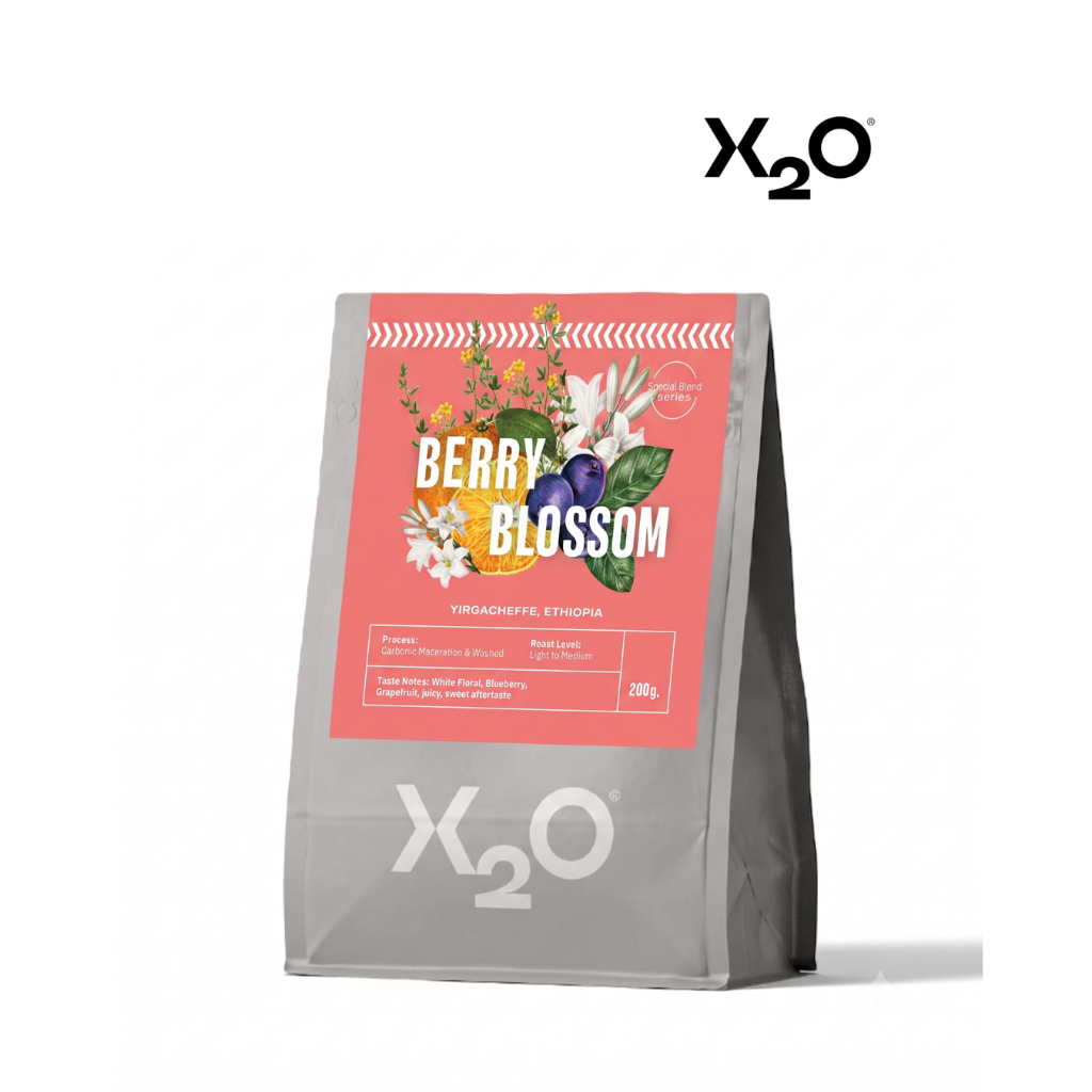 X2O COFFEE เมล็ดกาแฟ Berry Blossom 200 g.