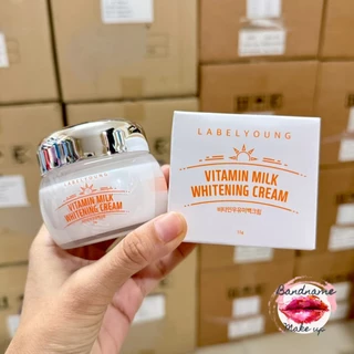 LABEL YOUNG Vitamin Milk Whitening Cream 55ml – ครีมหน้าสดผิวใส