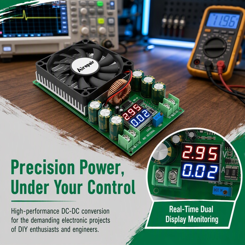 XINYI DC-DC 600W โมดูลลดแรงดันปรับได้ 84-120V จอแสดงV/A ใช้ขับLEDโซล่า
