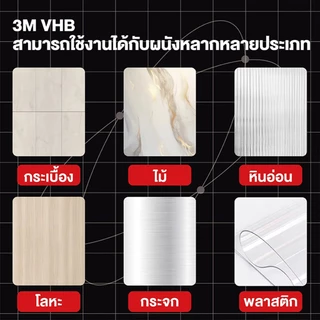 เทปกาวสองหน้า 3M VHB กาว2หน้า 8/10/12/15mm แรงยึดติดสูง ไม่ทิ้งคราบ กันน้ำ ทนความร้อน ใช้ในบ้าน รถยนต์ ออฟฟิศ