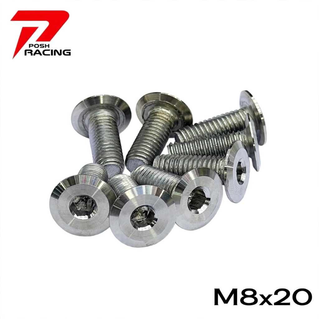 น็อตจานกลึงมือ น็อตเลส M8x20 (เบอร์12 ยาว20mm) ราคาต่อ 1 ตัว