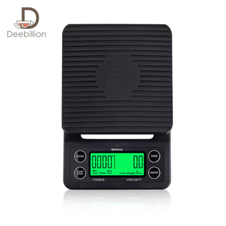 เครื่องชั่งกาแฟ เครื่องชั่งกาแฟดิจิตอล ตาชั่งขนาดเล็ก coffee scale หน้าจอ LED 5 หน่วย g,oz,lb,ml,g/ml Deebillion