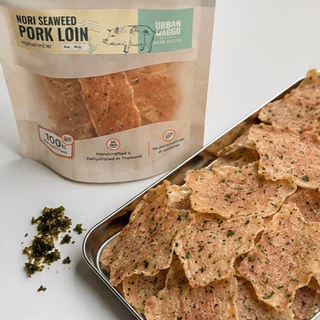 หมูอบสาหร่าย Nori Seaweed Pork Loin ไม่ปรุงรส ธรรมชาติ100% ขนมสุนัข ขนมแมว Urban Waggo