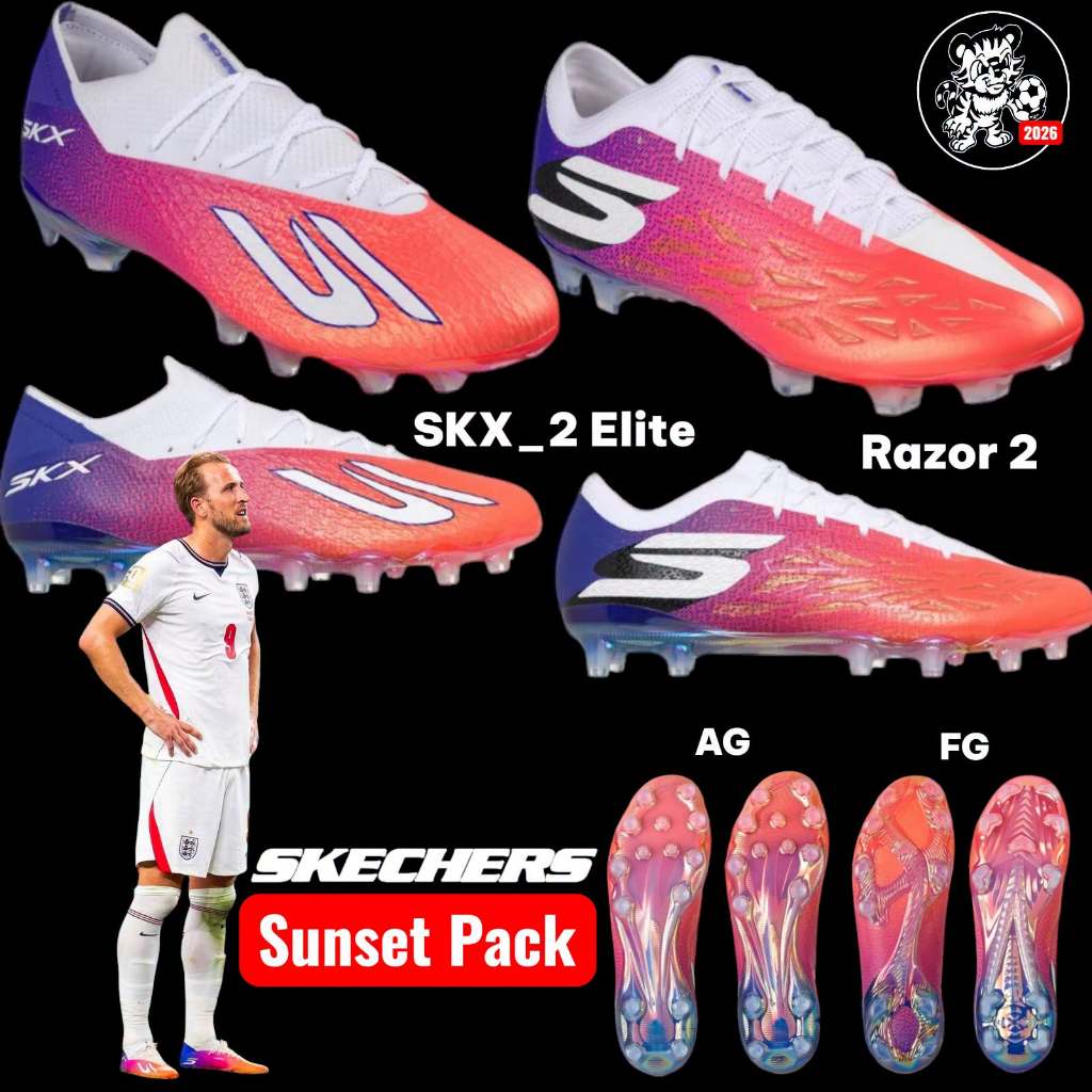 SKECHERS SKX_2 Elite / Razor 2 Elite Sunset Elite Pack สินค้าตัวท็อป มือ1 AG(หญ้าเทียม) FG(หญ้าจริง)