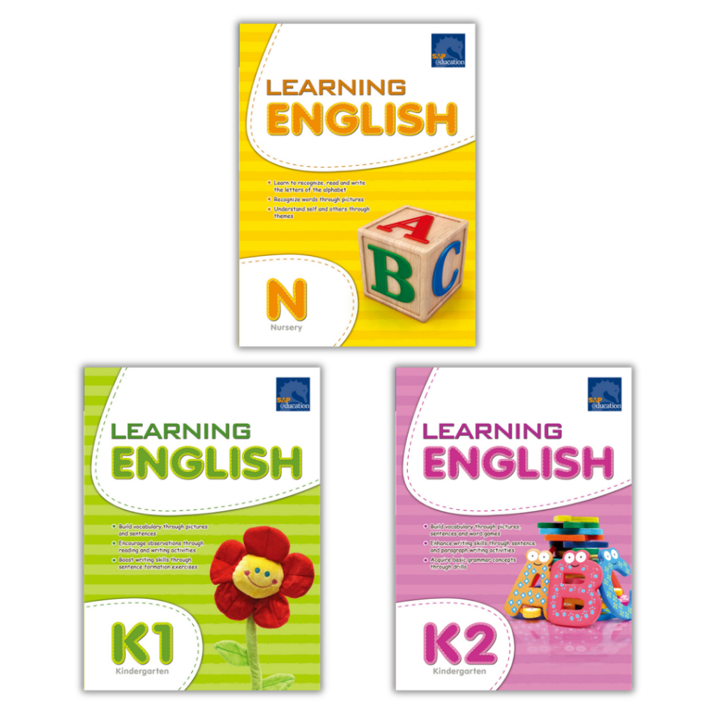 SAP Learning English Nursery - K2 หนังสือภาษาอังกฤษอนุบาล ฝึก ABC อ่านเขียน คำศัพท์ และไวยากรณ์พื้นฐ