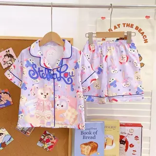 TT9933 EASY ชุดนอนคอปก ชุดนอนเด็กชาย-หญิง(โต) ชุดนอนผ้าไหมอิตาลีบาง ลื่น ใส่สบาย ขนาด8-18 สินค้าพร้อมส่ง