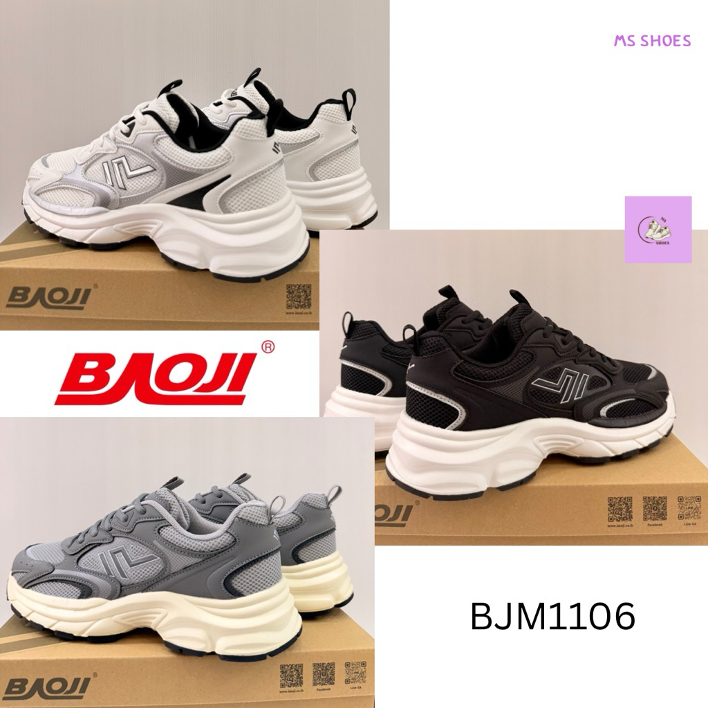 รองเท้าผ้าใบผู้ชาย Baoji แท้ 100% รุ่น BJM1106 มีไซส์ 41-45