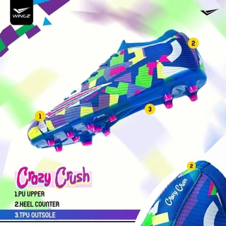(WINGZลิขสิทธิ์💯)ไซส์ 30-45 รองเท้าฟุตบอล/สตั๊ด Crazy Crush ไซส์เด็ก-ผู้ใหญ่