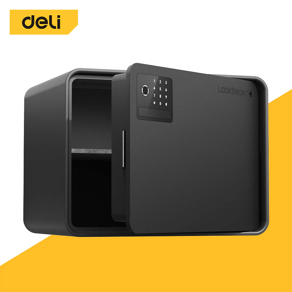 Deli ตู้เซฟอัจฉริยะ ตู้เซฟนิรภัย Wifi/สแกน/รหัส/กุญแจ ประตูอัตโนมัติ ทนทาน รับประกัน 1ปี Wifi Safe