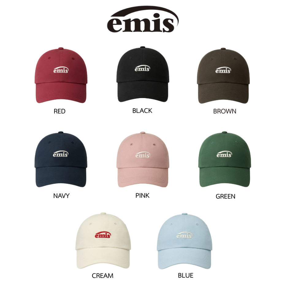 หมวก EMIS SMALL LOGO BALL CAP หมวกแก๊ปเกาหลีแท้ 100% Unisex พร้อมส่ง