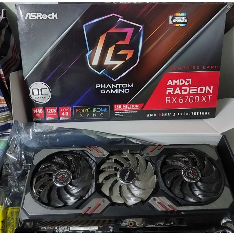 RX 6700 XT  Phantom Gaming  มือสอง ใช้งานได้ปกติ