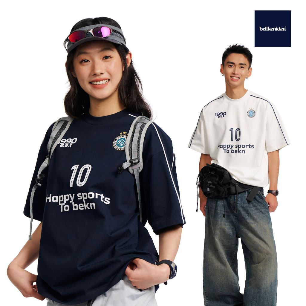 (NEW) BELLKEN HAPPY SPORTS TEE เสื้อโอเวอร์ไซส์ OVERSIZED ผ้าพรีเมี่ยม (HEAVY COTTON 100%) ผ้าทิ้งตัวอยู่ทรง UNISEX