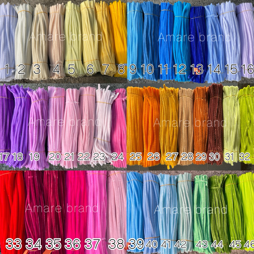 ลวดกำมะหยี่ฟู 7-8mm. ( มีส่งด่วน ) 95-100 เส้น พร้อมส่งในไทย
