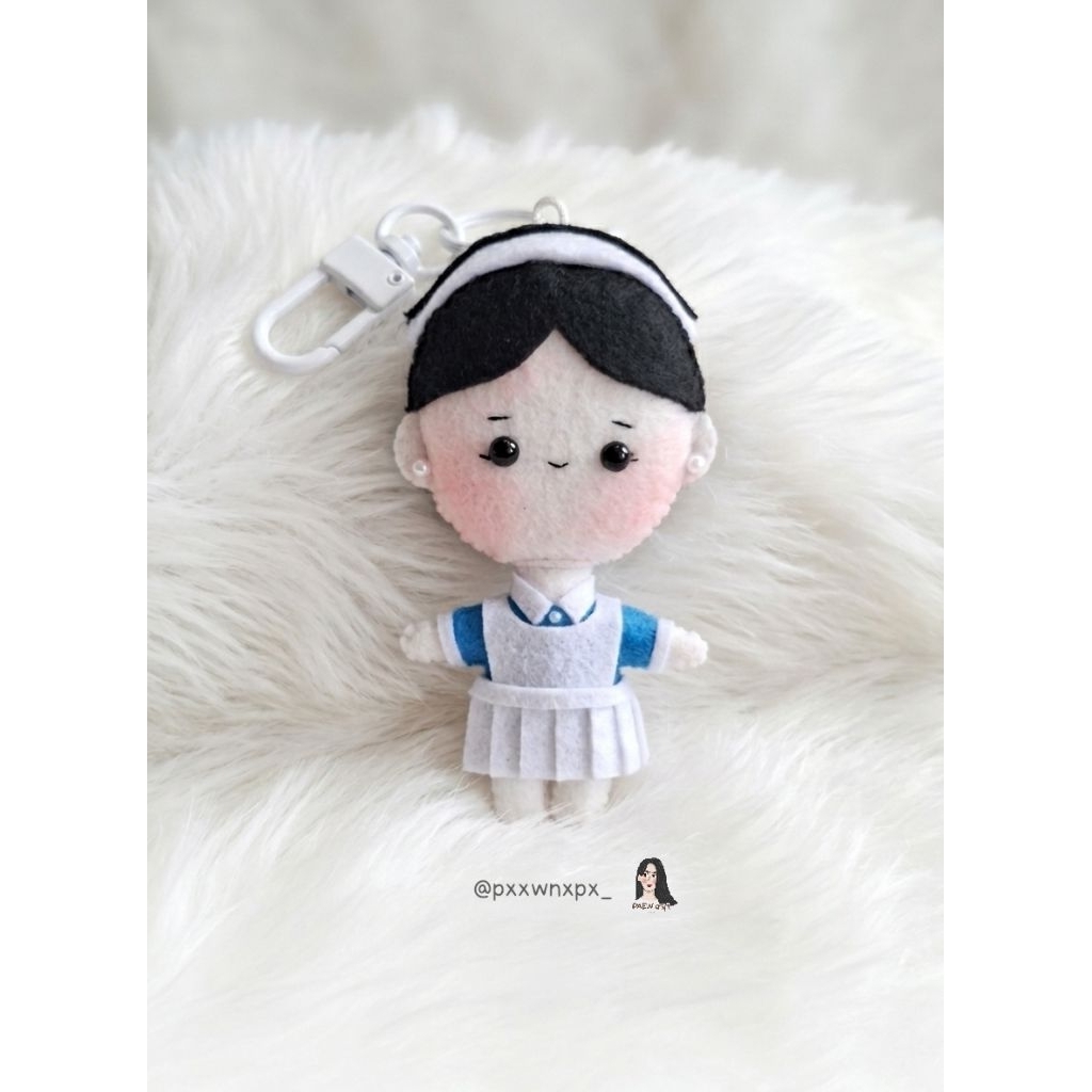 พวงกุญแจตุ๊กตาพยาบาลบรมฯ Size S. ( 8-10 cm.)