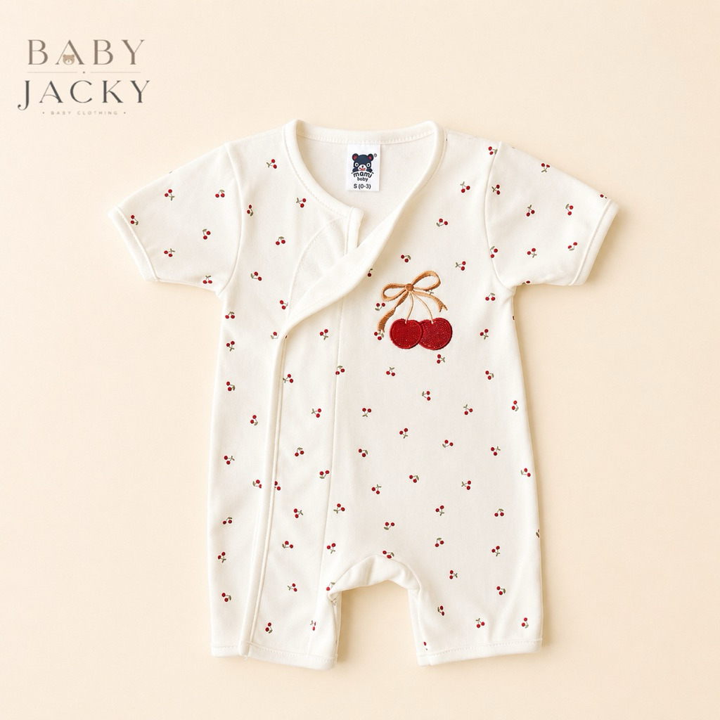 Baby Jacky ชุดรอมเปอร์เด็กอ่อนผ้าดูด สำหรับเด็ก 0-6 เดือน ผ้าคอตตอน น่ารัก ไร้ซิป ไร้กระดุม สวมใส่ง่าย