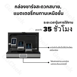 ไมค์ไร้สาย GoChek Ultra S24 ไมโครโฟนพร้อมหัวต่อสองแบบ ถ่ายทอดสด/บันทึกวิดีโอ/บันทึกเสียง/ตัดเสียงรบกวน
