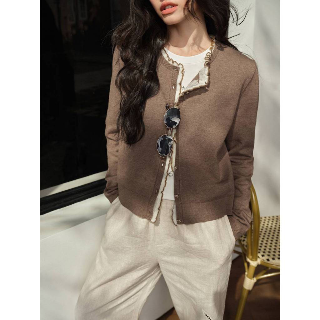 [พร้อมส่ง/Preorder] KUOSE : Mocha Knit Cardigan