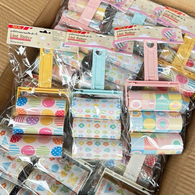 ลูกกลิ้งทำความสะอาด 1 * 3 คละลายยกโหล 12 ชุด (ทางร้านขอเป็นคนเลือกลายให้นะคะ)
