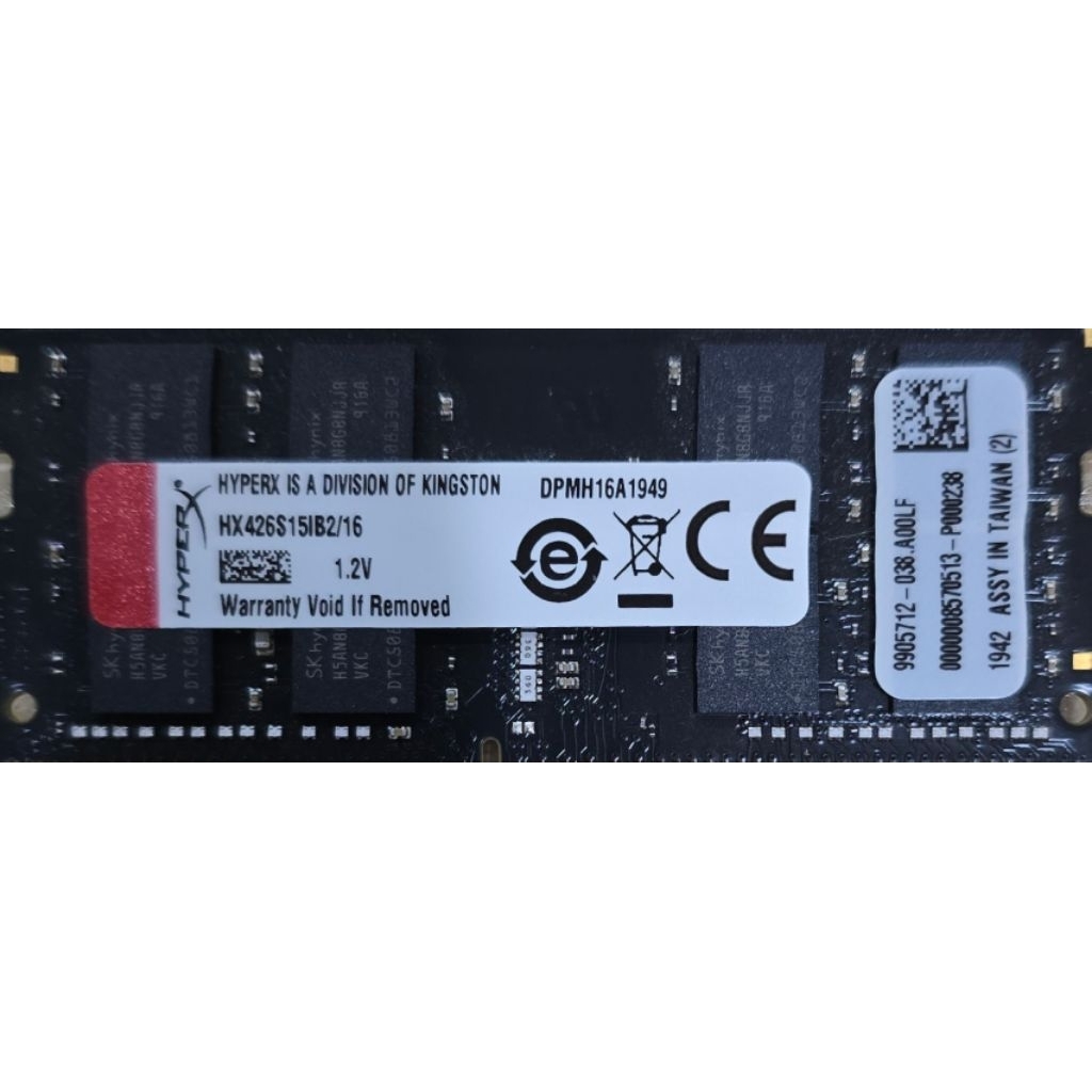 HyperX Note Book Ram DDR4 16Gb 2666