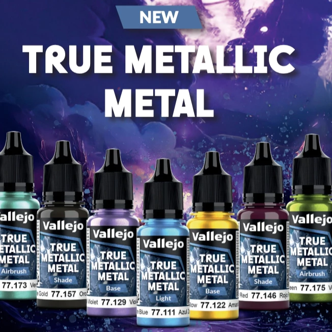 วาเลโฮ Vallejo - True Metallic Metal TMM BASE, LIGHT, SHADE, AIRBRUSH ทรูเมทัลลิคเมทัล
