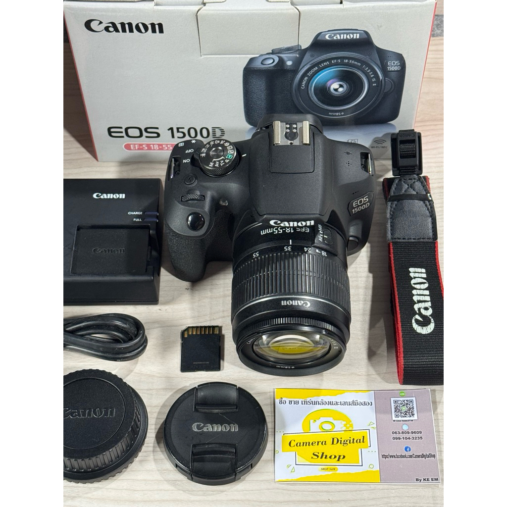 กล้องมือสอง Canon EOS 1500D + Lens Canon 18-55mm F3.5-5.6 IS II
