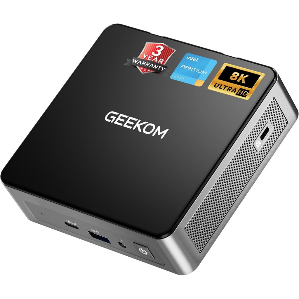 GEEKOM Air12 Mini PC, Intel 7505, 8GB Dual-Slot Upgradeable RAM, 256GB SSD |WFH, Triple 4K Display, 