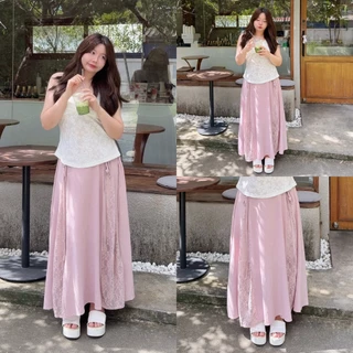 Posy Maxi Linen Skirt กระโปรงยาวผ้าลินิน
