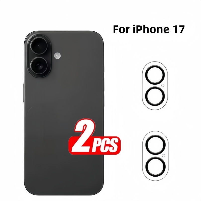 2PCS camera lens protector suitable for iPhone 17 17Air 16 16Plus high-definition lens glass For iPhone 17 Pro Max 17Pro