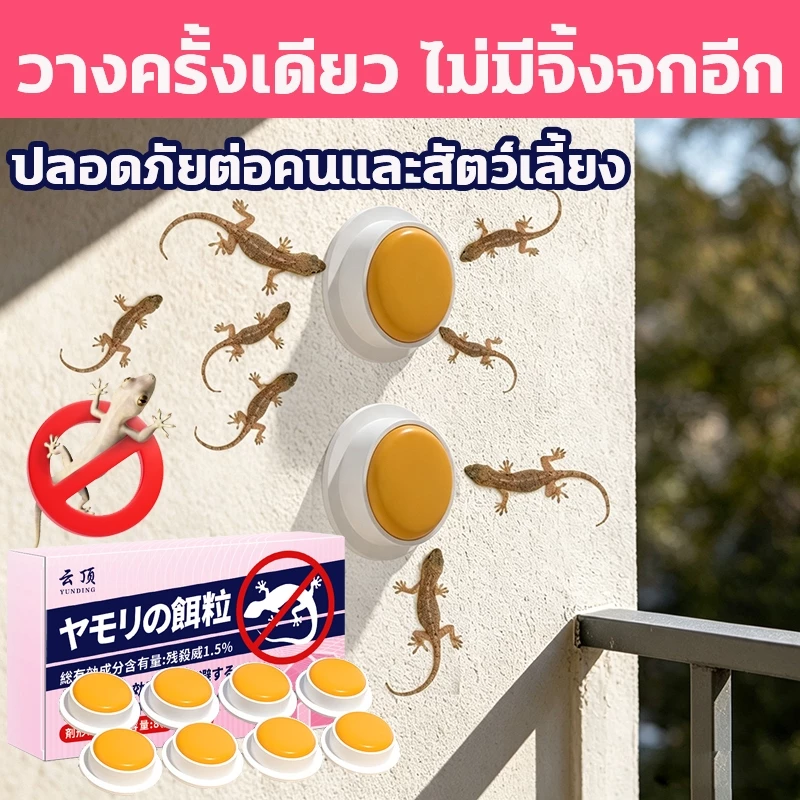 🦎สิบปีไม่มีจิ้งจก🦎ยาฆ่าจิ้งจก ยาฆ่าตุ๊กแก ยาจิ้งจก ไล่ตุ๊กแก 8 ชิ้น ใช้งานง่าย การกำจัดตุ๊กแกอย่างปลอดภัยและยาวนาน