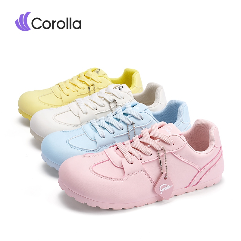 【9.1รุ่นใหม่】Corolla Macarons shoes รองเท้าผู้หญิงพาสเทล ทรงหัวกลม จี้หัวใจถอดได้ ใส่สบาย ของแท้ 100% แนะนำเผื่อ 1 ไซส์