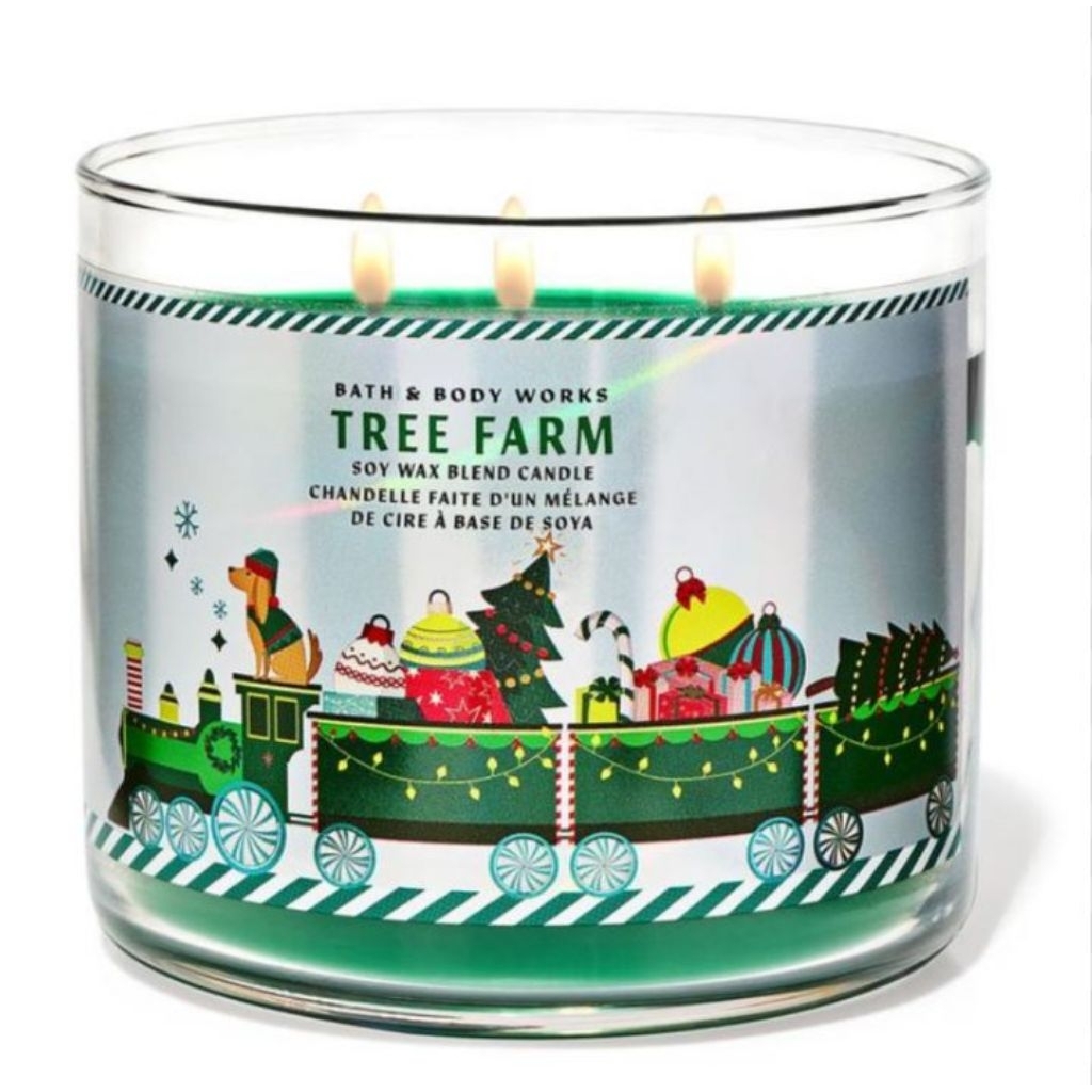 SALE แท้ช่อปไทย TREE FARM เทียนใหญ่ Bath & Body Works Candle 3-wick