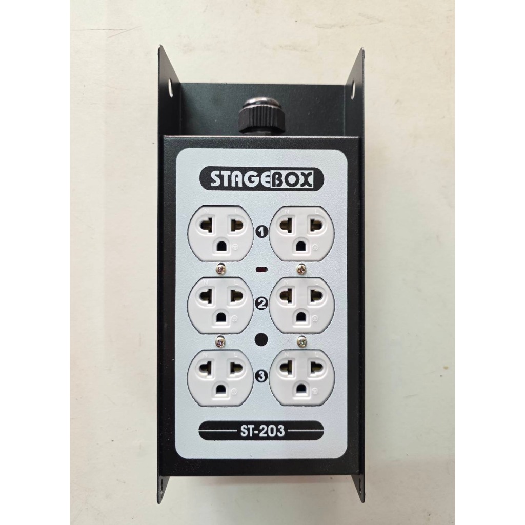 บล็อกปลั๊กไฟสนาม STAGEBOX รุ่น ST203 (3ขา+สายดิน) 6ช่อง รองรับกำลังไฟสูง