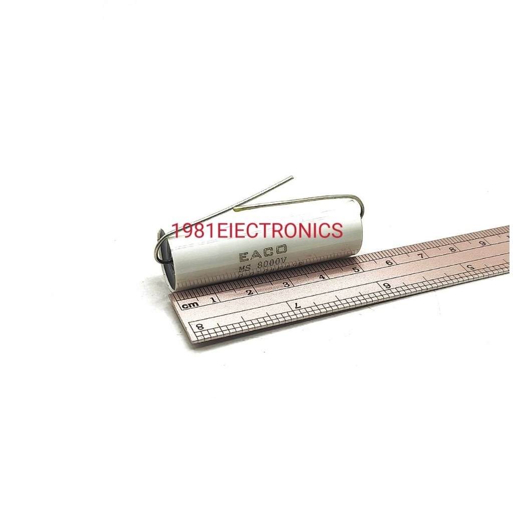 1ตัว 👉👉 C 0.01UF  8000VDC  EACO CAPACITOR DC  8KV คาปาซิเตอร์หางหนู DC8000V  0.01MF