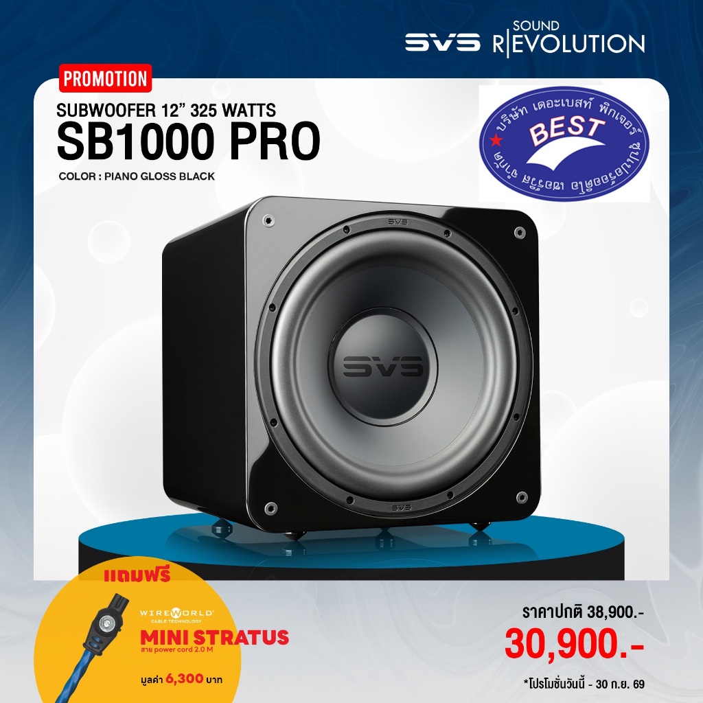 SVS SB1000 PRO Subwoofer 12"  325W RMS Power 820W Peak Power
