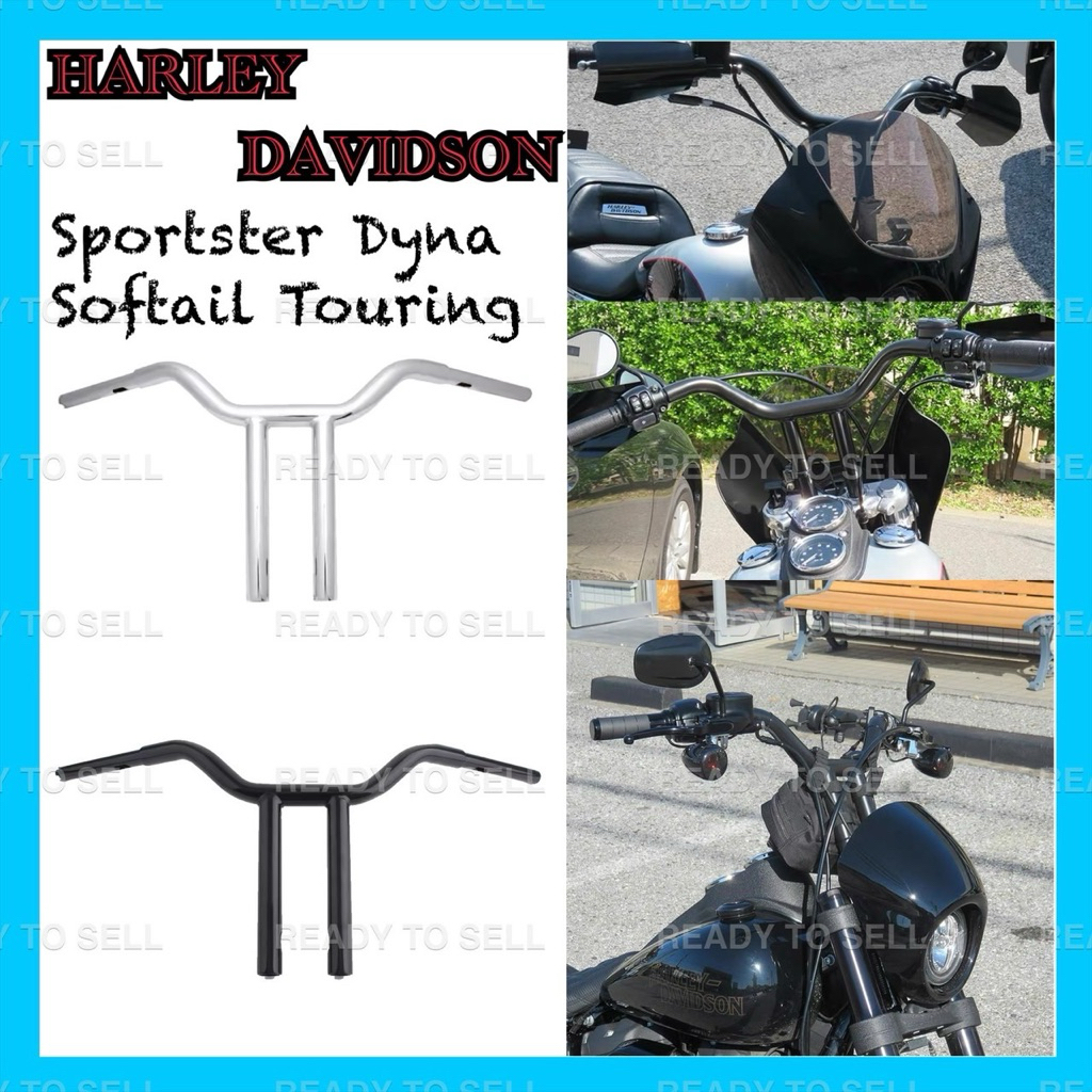 Handle bar แฮนด์T-BAR 10”-14“ Harley Davidsonทุกรุ่น Customอื่นๆ Sportster Dyna Softail Touring