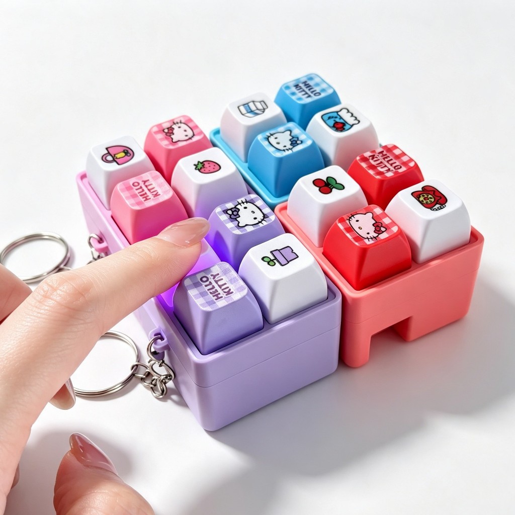 พวงกุญแจคีย์บอร์ดเกม DIY คลายความเครียด วัสดุพลาสติก น้ำหนักเบา ขนาดกะทัดรัด มีเสียง keyboard ของเล่นคลายเครียด