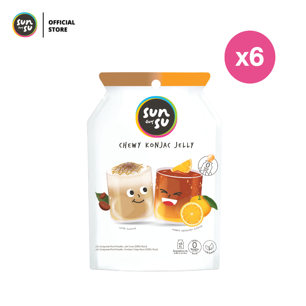 (แพ็ก 6) SUNSU Jelly Coffee Series ซันซุ เยลลี่ผสมบุก กลิ่นคอฟฟี่ซีรีย์