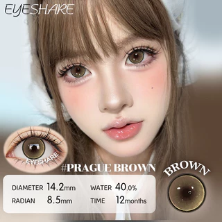 {COD}-Eyeshare Prague คอนแทคเลนส์สีน้ำเงิน 14.2mm เลนส์ตาโต เลนส์แฟชั่น ส่งฟรี มีอายุหนึ่งปี ปริมาณความชื้น: 40%
