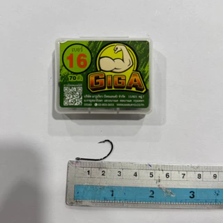 ตัวเบ็ดตกปลา GIGA (กิก้า) แท้ 100% เหล็กไฮคาร์บอน แข็ง ทนทาน เกสรคมกริบ วัดติดเน้นๆ งานหน้าดิน สปิ๋ว